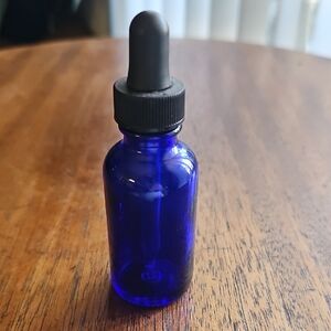 Blue Glass Dropper Bottle